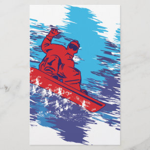 Cool Snowboarder Briefpapier