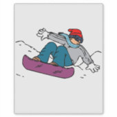 Cool Snowboarder | cadeau voor snowboarden | winte Sticker (Voorkant)