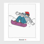 Cool Snowboarder | cadeau voor snowboarden | winte Sticker (Vel)
