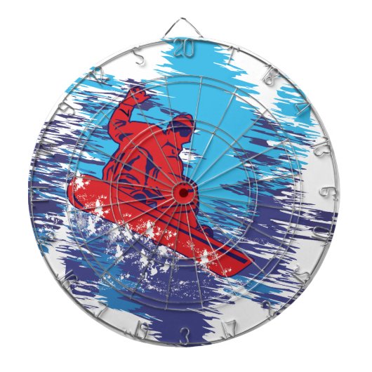 Cool Snowboarder Dartbord (Voorkant)