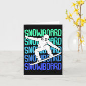 Cool Snowboarder Kleding en cadeau-ideeën Snowboar Kaart (Gele Bloem)