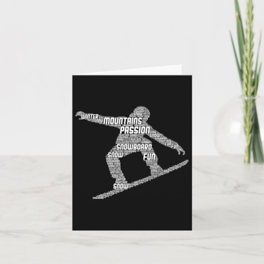 Cool Snowboarder Kleding en Gift Ideeën Mannen Kaart (Voorkant)