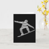 Cool Snowboarder Kleding en Gift Ideeën Mannen Kaart (Gele Bloem)