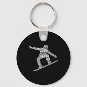 Cool Snowboarder Kleding en Gift Ideeën Mannen Sleutelhanger