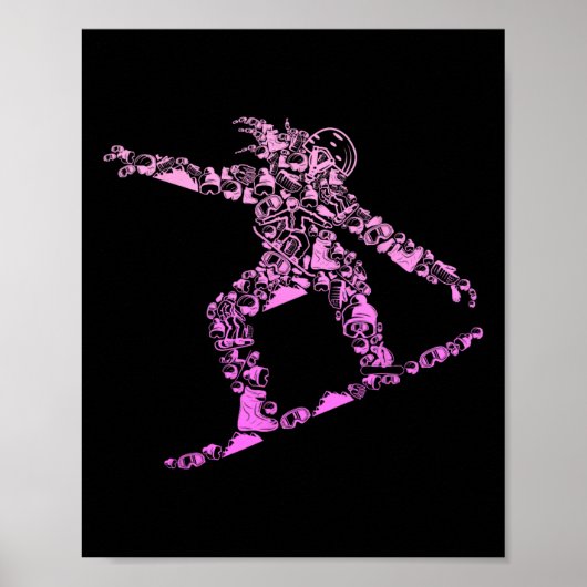 Cool Snowboarder Kleding en Gift Ideeën Vrouwen Me Poster (Voorkant)