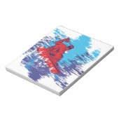 Cool Snowboarder Notitieblok (Linkerzijde)