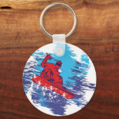 Cool Snowboarder Sleutelhanger (Voorkant)