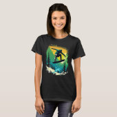 Cool Snowboarder Snowboarding Mountains Ski Men's  T-shirt (Voorkant volledig)