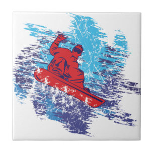 Cool Snowboarder Tegeltje