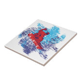 Cool Snowboarder Tegeltje (Zijkant)