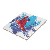 Cool Snowboarder Tegeltje (Zijkant)