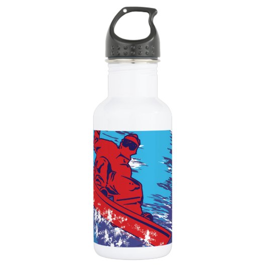 Cool Snowboarder Waterfles (Voorkant)