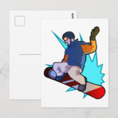 Cool Snowboarder Winter Sports Gift Briefkaart (Voorkant / Achterkant)