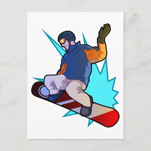Cool Snowboarder Winter Sports Gift Briefkaart (Voorkant)
