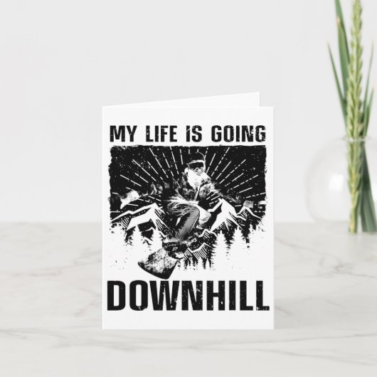 Cool Snowboarding Art voor mannen Snowboardsneeuw Kaart (Voorkant)