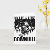 Cool Snowboarding Art voor mannen Snowboardsneeuw Kaart (Gele Bloem)