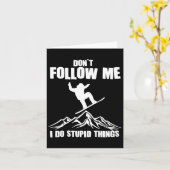 Cool Snowboarding Art voor mannen Snowboardsneeuw Kaart (Gele Bloem)