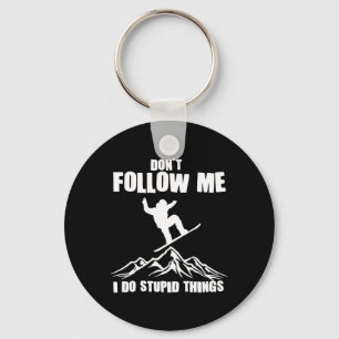 Cool Snowboarding Art voor mannen Snowboardsneeuw Sleutelhanger