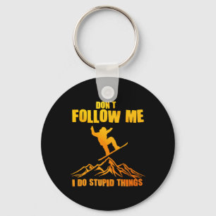 Cool Snowboarding Art voor mannen Snowboardsneeuw Sleutelhanger