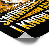 Cool Snowboarding Gezegde - Snowboard Poster (Hoek)