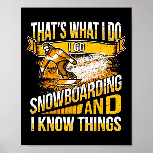 Cool Snowboarding Gezegde - Snowboard Poster (Voorkant)