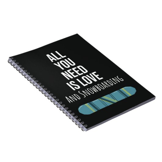 Cool Snowboarding Gifts Snowboarder Winter Sports Notitieboek (Rechterzijde)