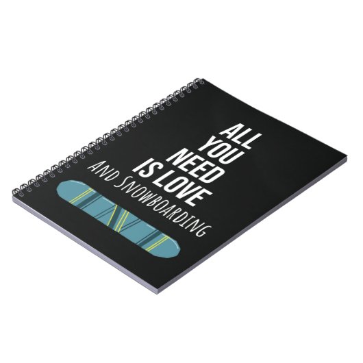 Cool Snowboarding Gifts Snowboarder Winter Sports Notitieboek (Linkerzijde)