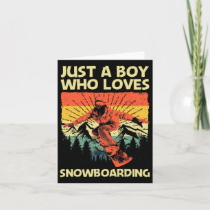Cool Snowboarding ontwerp voor jongens Kinder snow Kaart