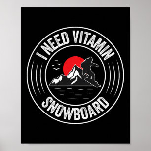 Cool Snowboarding ontwerp voor mannen Vrouwen Snow Poster