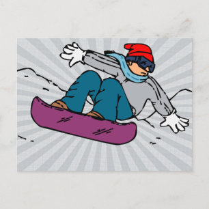 Cool Snowboarding   Snowboardliefhebbers  snowboar Briefkaart