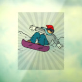 Cool Snowboarding | Snowboardliefhebbers |snowboar Raamsticker (Vel 3)