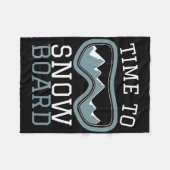 Cool Snowboardschuifsport T-shirt I Sneeuwstuk Fleece Deken (Voorkant (Horizontaal))