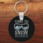 Cool Snowboardschuifsport T-shirt I Sneeuwstuk Sleutelhanger (Voorkant)