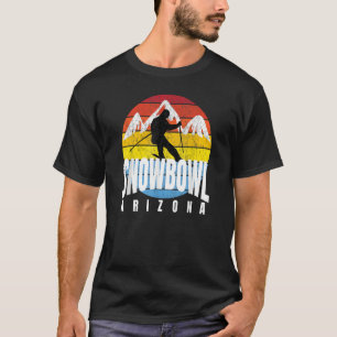 Cool Snowbowl Arizona Retro  Sunset Skier S T-shirt