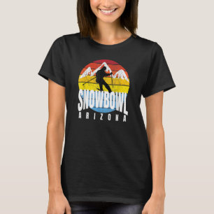 Cool Snowbowl Arizona Retro Sunset Skier S T-shirt