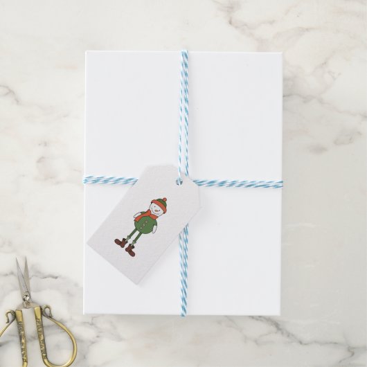 Cool Snowman Cadeaulabel (Met Touw)