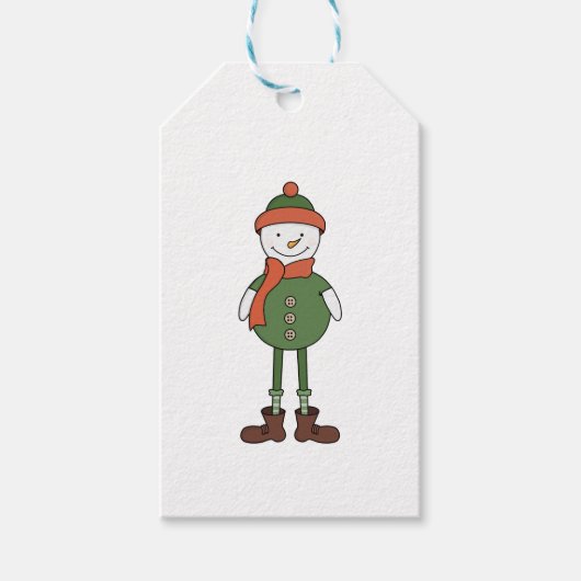 Cool Snowman Cadeaulabel (Voorkant)