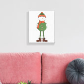 Cool Snowman Canvas Afdruk (Insitu (Woonkamer))