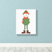 Cool Snowman Canvas Afdruk (Insitu (Houten vloer))