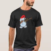 Cool Snowman Dab dansend kerstfeest Pa T-shirt (Voorkant)