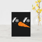 Cool Snowman Face Gles Christmas Xmas Costume Boy  Kaart (Gele Bloem)