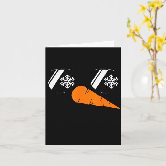 Cool Snowman Face Gles Christmas Xmas Costume Boy  Kaart (Gele Bloem)