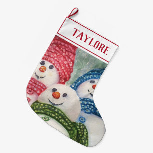 Cool Snowman Family Grote Kerstsok