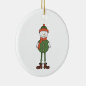 Cool Snowman Keramisch Ornament (Rechts)