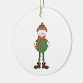 Cool Snowman Keramisch Ornament (Links)