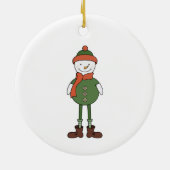 Cool Snowman Keramisch Ornament (Achterkant)