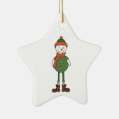Cool Snowman Keramisch Ornament (Rechts)