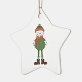 Cool Snowman Keramisch Ornament (Links)