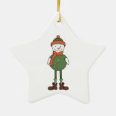 Cool Snowman Keramisch Ornament (Achterkant)