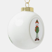 Cool Snowman Keramische Bal Ornament (Links)
